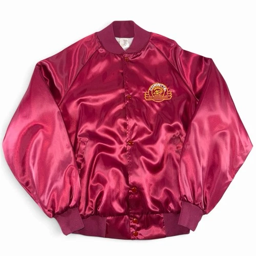 Vintage 90s Chevrolet Corvette 40th Anniversary Bomber Satin Jacket Medium image 2