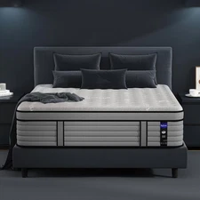 Firm King Mattress, 16 Inch King Size Hybrid Mattress in a Box with Gel Memory F