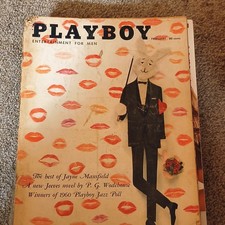 Playboy February 1960 Jayne Mansfield, Jazz, P. G. Wodehouse, Illustrated