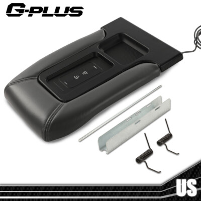 Wireless Charger Center Console Lid Gray Fit For 01-07 Silverado GMC Chevrolet