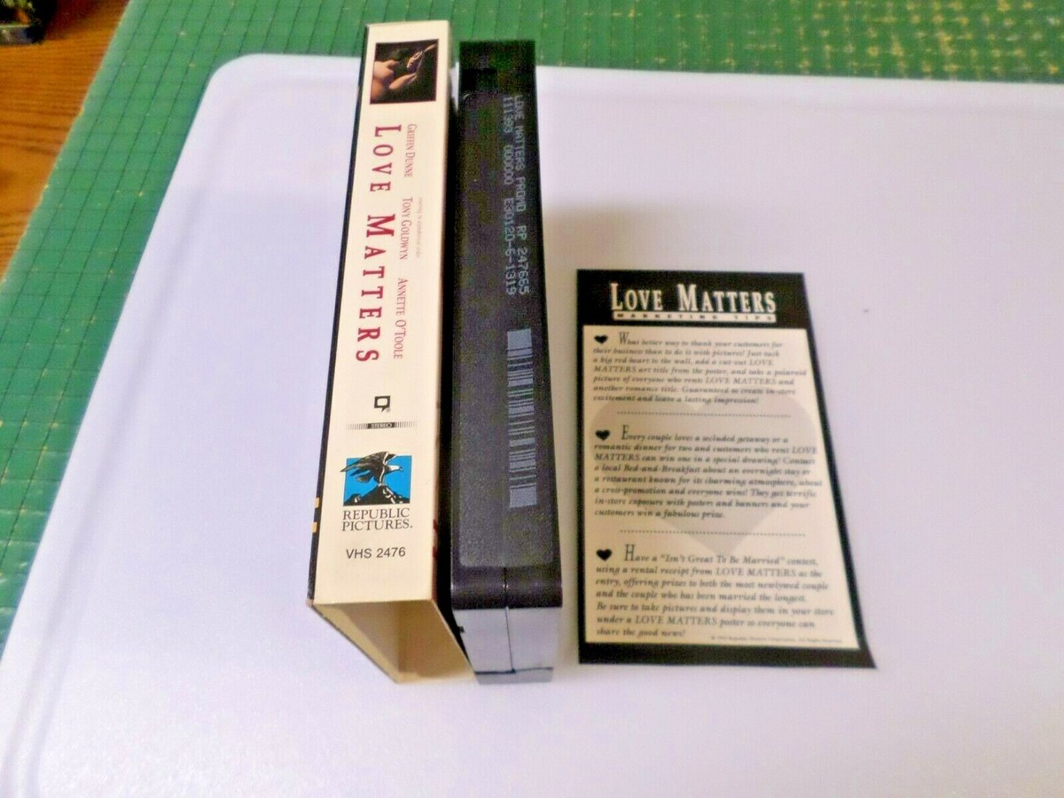 LOVE MATTERS (1993) - (VHS, 1993) - ANNETTE O'TOOLE - PROMO COPY