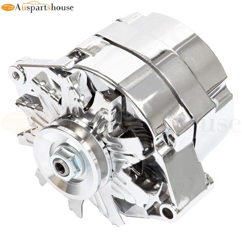 For Chrome BBC SBC Chevy GM Alternator 1 Wire Chevy 327-350-396-427-454 110Amp - 第 1/7 張圖片