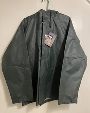 Helly-Hansen Rain Jacket Men's Large PVC Workwear Highliner NEW READ
