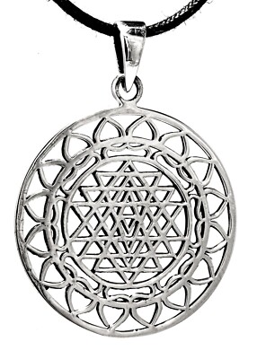 Sri Yantra Silber 925 Mantra Harmonie Kraft kosmische Hindu Nr. 130