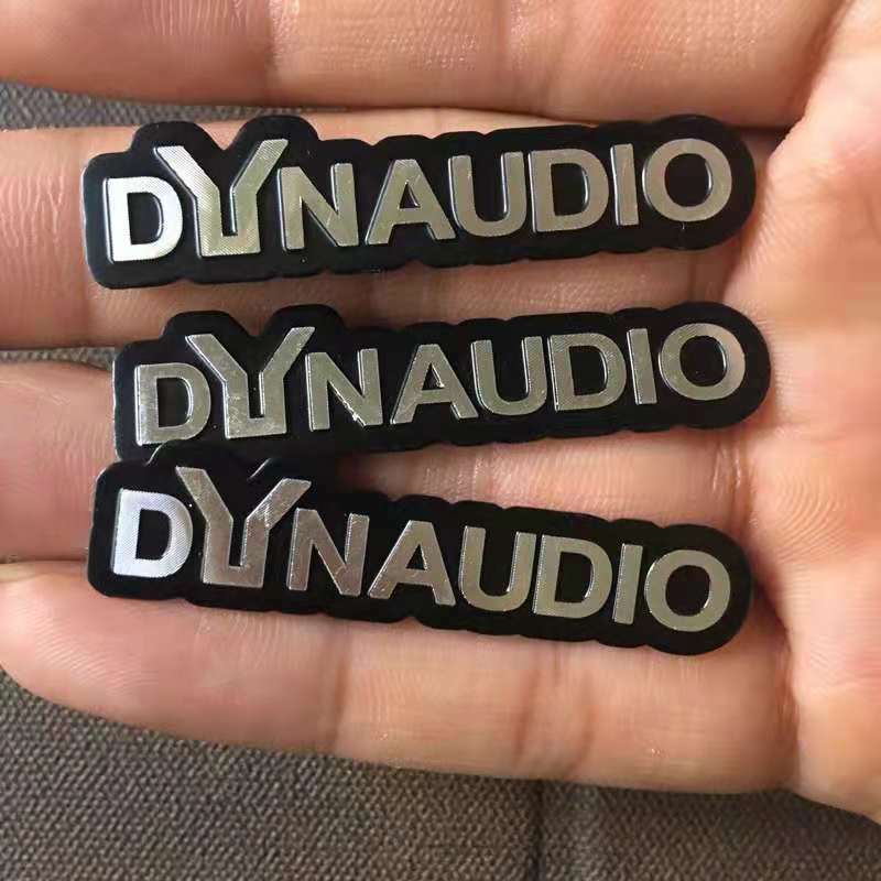 4pcs Replacement Dynaudio Badge Emblem Logo Aluminun Car Speaker