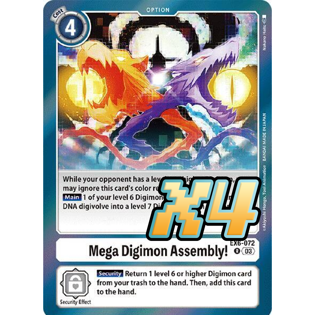 4X Mega Digimon Assembly! EX6-072 Rare Infernal Ascension NM