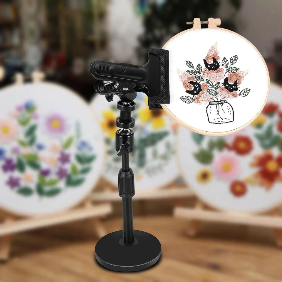 Embroidery Frame Holder Cross Stitch Stand for Square Round - Image 4 of 4