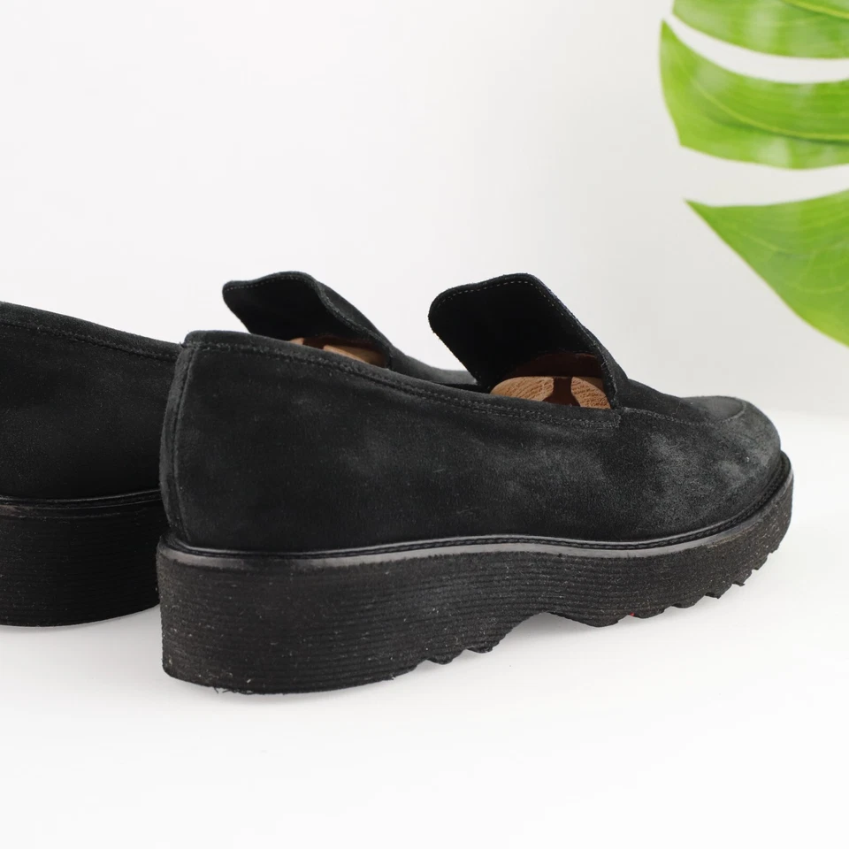 Женские мокасины Aquatalia Kelsey размер 9 черные замшевые с выступами на платформе водонепроницаемые туфли - Изображение 3 из 4