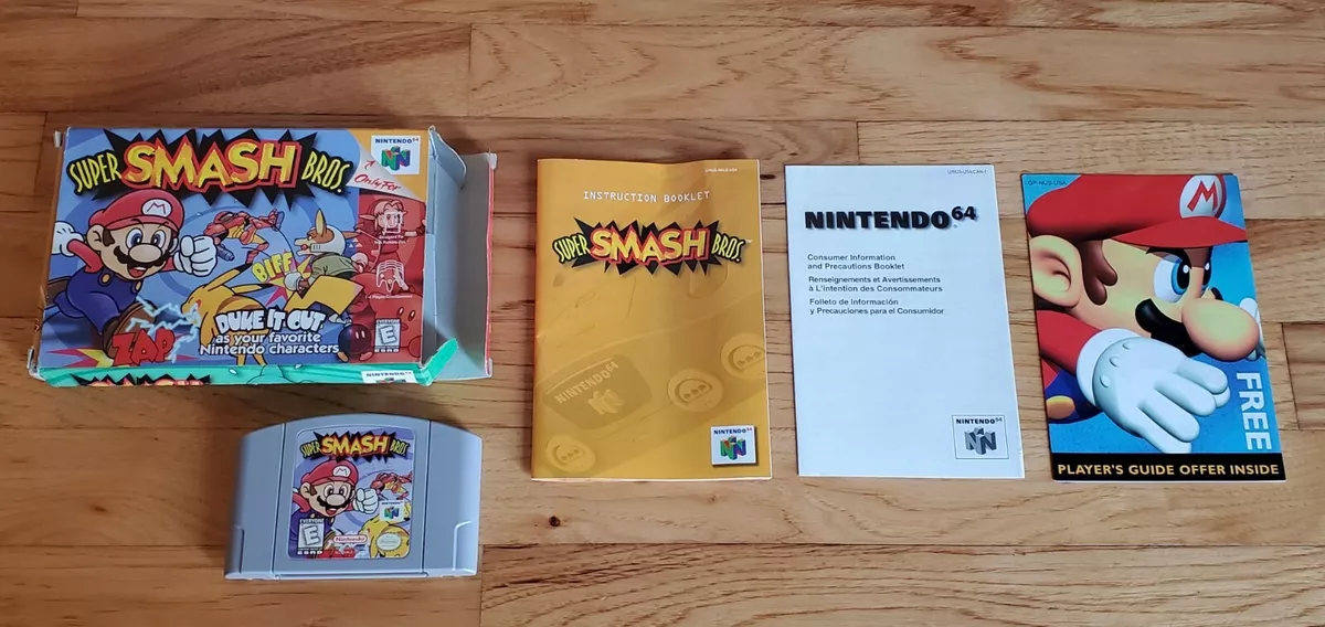 Super Smash Bros. Complete in Box NICE! - Nintendo 64 N64 **TESTED &  AUTHENTIC**