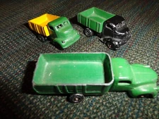 3 VINTAGE 1940's AUTHENTICAST SPINCAST TRUCKS