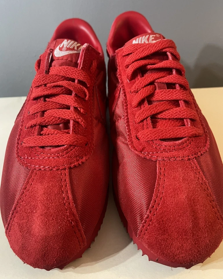 Zapatos para correr Nike Cortez vintage de los años 90, talla 7 rojos, nailon y gamuza ¡nuevos! Foto 3 de 4