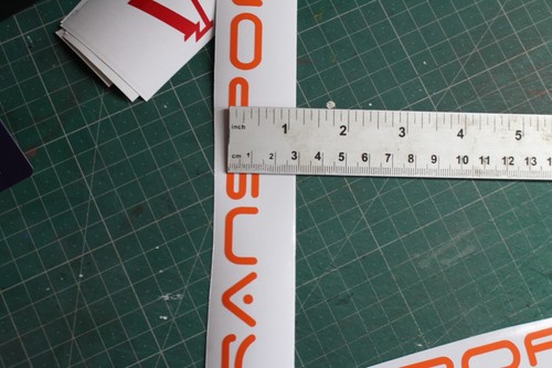 Camper van, Transporter   Vinyl  Decals ,TRANSPORTER' ,space font  X2 - Afbeelding 3 van 5