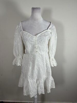 FRENCH CONNECTION Cilla Broderie Lace Mini Dress Size 4