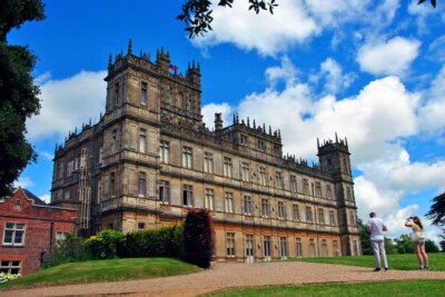 Highclere Castle Downton Abbey TV Drama Hampshire England Foto Bild