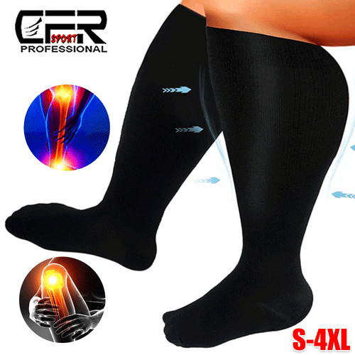 Compression Socks Stockings Knee High Womens Mens Medical Calf 20-30 mmHG S-4XL - Picture 1 of 17