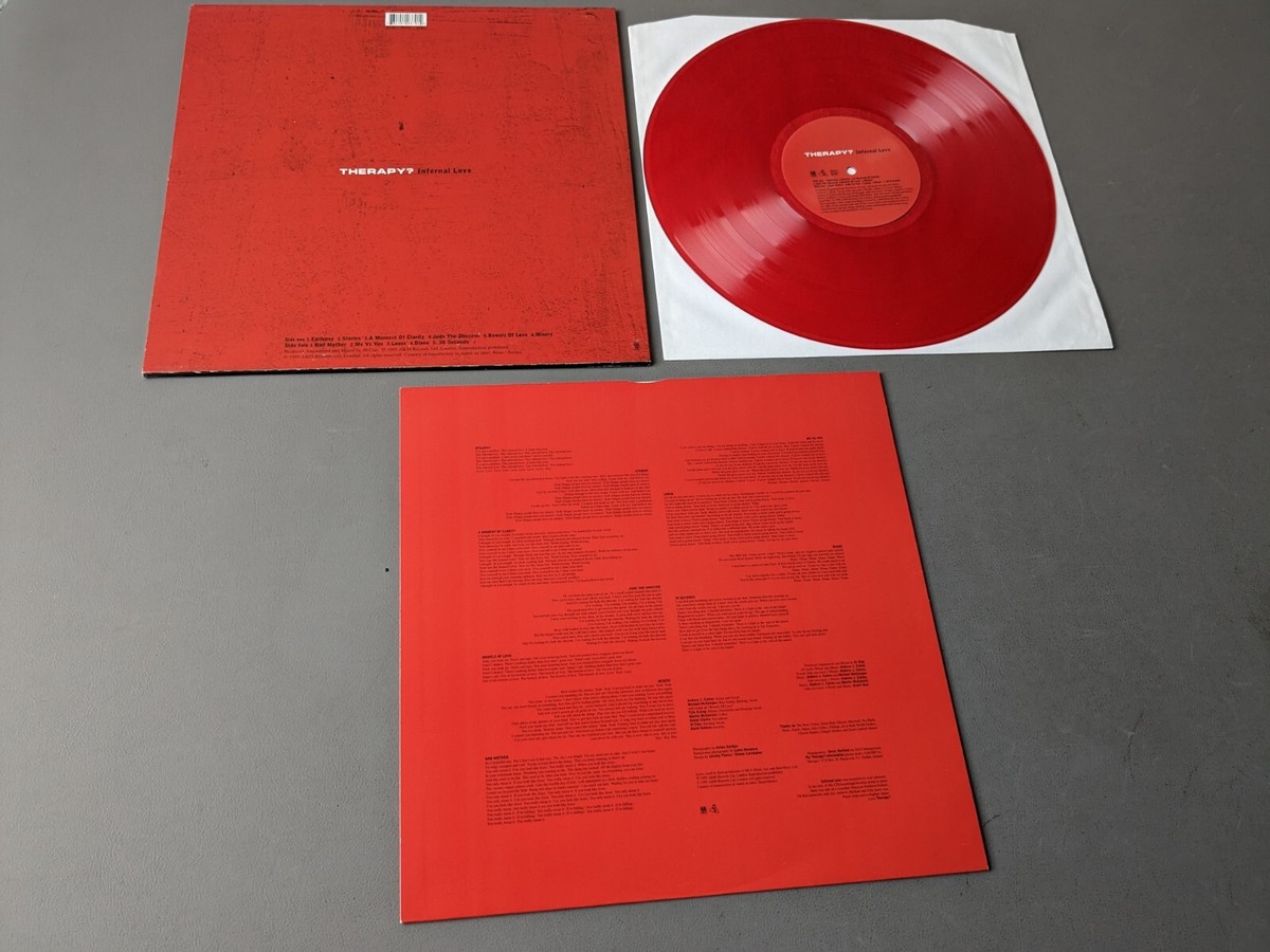 THERAPY ? original red Vinyl LP Infernal Love (1995 A&M Records UK