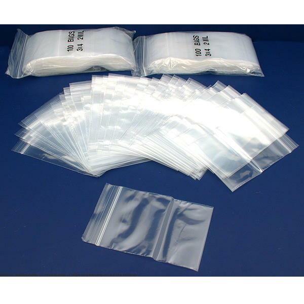 300 3x4 Inch Zip Lock Reclosable Bag Ziplock 4mil Poly Packing Heavy