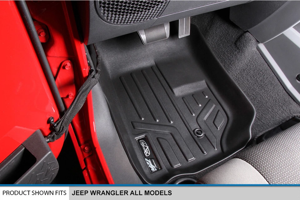 SMARTLINER Custom Fit Floor Mats Liner OEM TPE 2007-2013 Jeep Wrangler Unlimited — 第 2/4 张图片