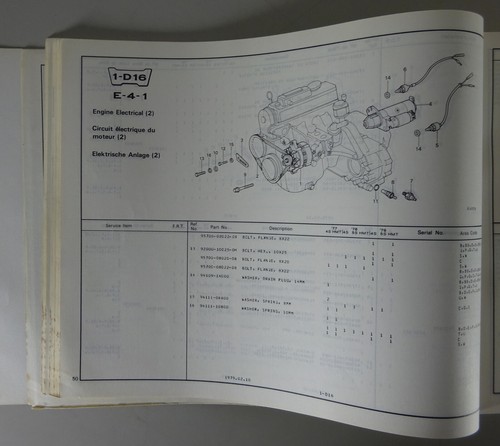 Catálogo de Piezas Honda Civic 1200 2/3-Door SB-500-600-700 Tipo Stand 1979 - Imagen 3 de 4