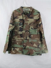 BDU Shirt/Coat Medium Short Hot Weather Ripstop Woodland Camo USGI Army