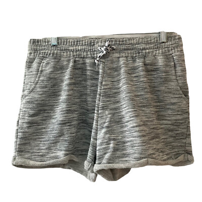 Rome Concept by Rosee Sweat Shorts Gray Black Marbled Womens Size XXL