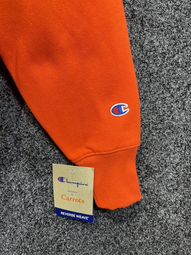Champion Karotten Herren Größe kleiner Hoodie schwer dick warm orange Jacke - Bild 5 von 7