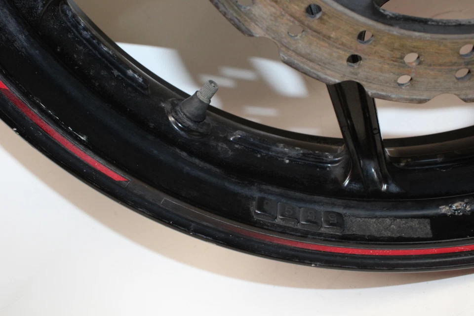 2010 Kawasaki Ninja 250r Ex250j Rear Back Wheel Rim with Rotor - Image 4 of 4