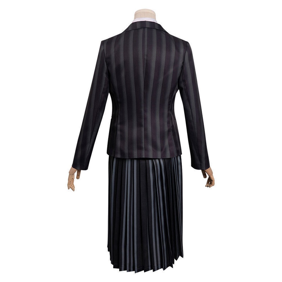 Mittwoch Addams Kostüm Für Kinder – Kleid Mit Socken, Halskette & Ohrringen Für Halloween