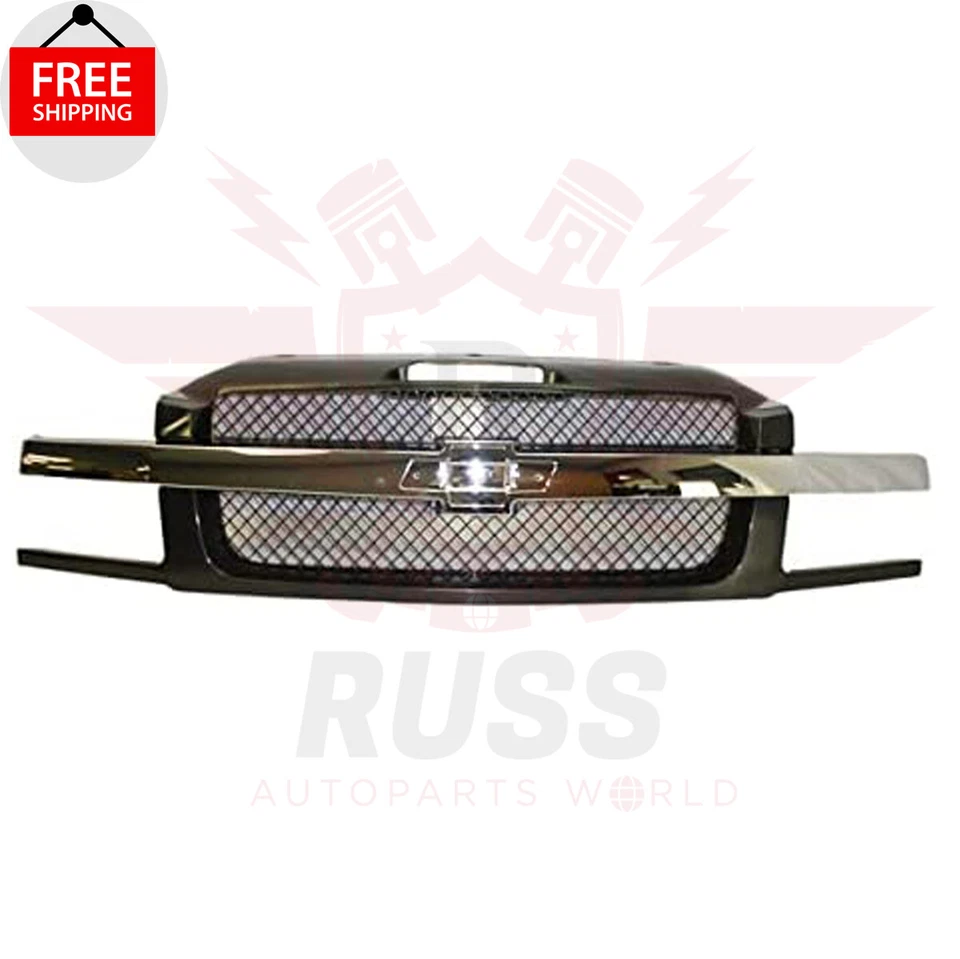 For 2002-2006 Chevrolet Avalanche 1500 Front Grille & Headlights Assembly Set 5p - Изображение 3 из 4