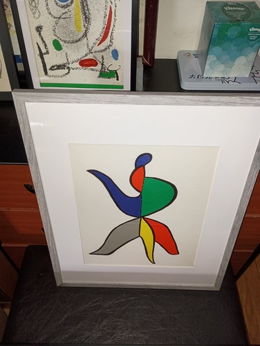 ORIGINAL ๐จ Alexander Calder Stabiles Lithograph (1963) ๐จ ๐ผ๏ธ FRAMED AND MATTED - Picture 12 of 18