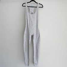 Davis Active Tank Jumpsuit Womens Lxl Gray Heather One Piece Yoga Gym Pilates Davis Active Tank Jumpsuit Womens Lxl Gray Heather One Piece Yoga Gym Pilates