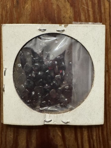 Vintage Dark Red Garnet Gems Pebbles Beads in Sealed Packet