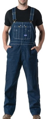 Walls Herren Stonewashed Denim Bib Overall, Starrer Denim, 34W / 28L