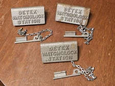 Guardsman Detex Security Watch Clock Station W/ Key Lot Of 3 Vintage 