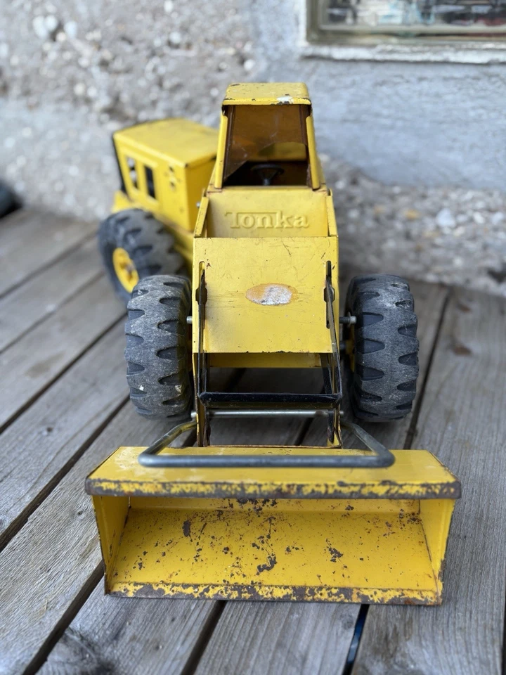 Ancien Jouet Chargeuse Tonka Jaune Pour Pièces - Photo 2/4