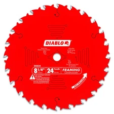 Diablo Framing Circular Saw Blade, 8 1/4in., 24 Tooth, Ripping & Crosscutting,