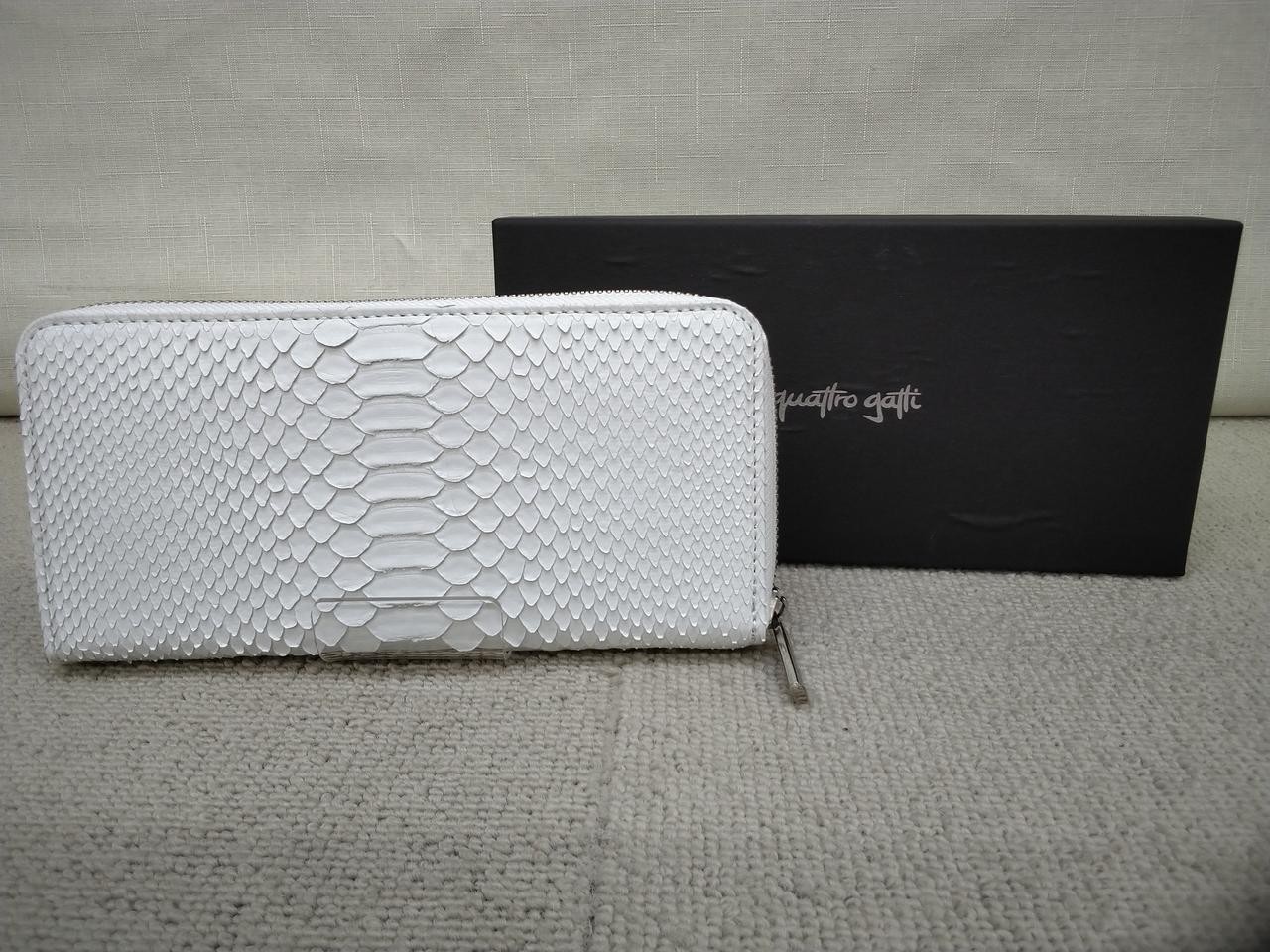 Round Zip Long Wallet Model Number Python Leather… - image 1