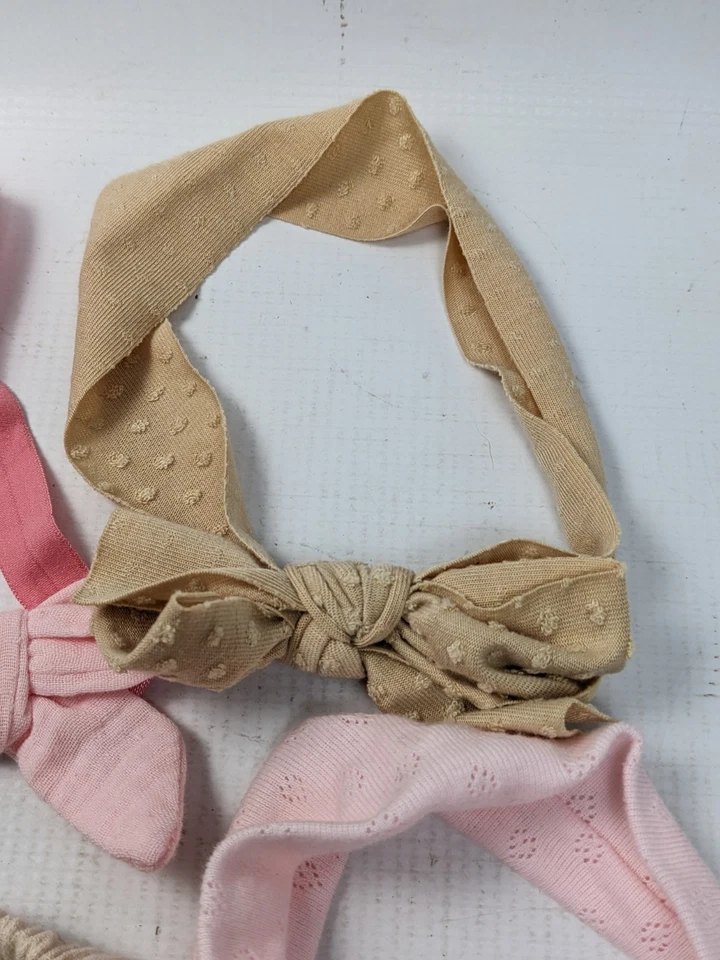 Lot of 10 Baby Girl Headbands With Bows Multicolor Patterned floral 0-9 m - Image 4 of 4