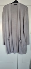 Kaleidoscope Damen Langarm vorne offen 2 Taschen Boyfriend Cardigan-flieder