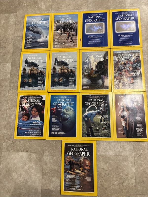 National Geographic Magazine Vol 165 1984 Partial Set & More