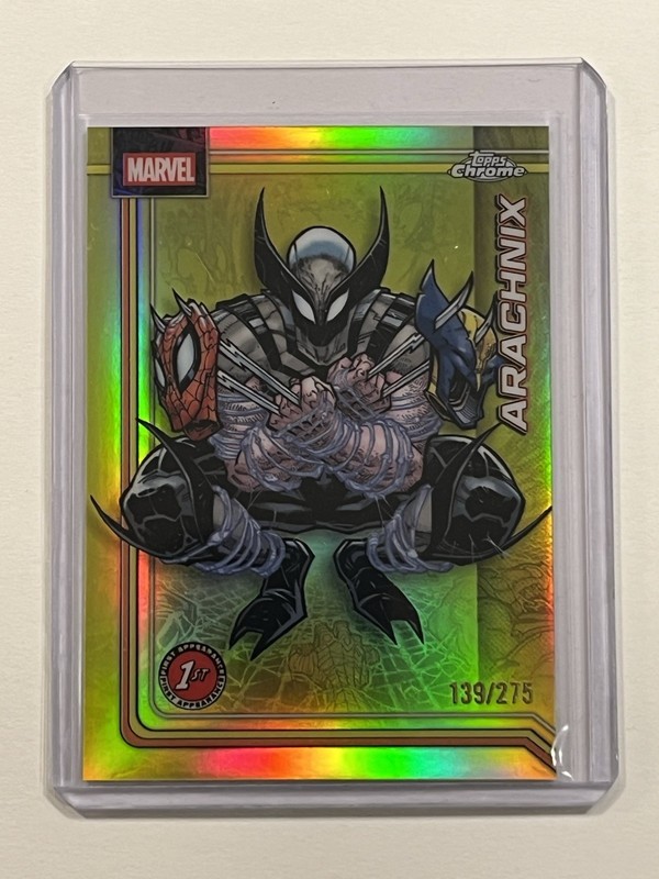 ARACHNIX 2026 Topps Chrome Marvel Yellow Refractor Card # 139/275