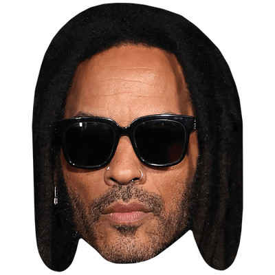 Lenny Kravitz (Glasses) Celebrity Mask, Flat Card Face, Fancy Dress Mask