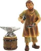 Krippenfigur Schmied Mit Amboss 10 Cm Polyresin Deko Weihnachtsfigur