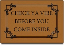 Home Decor Funny Doormat Check Ya Doormats Indoor Outdoor Rubber Welcome Mat