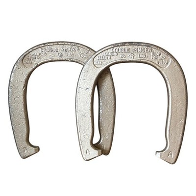 Vintage Official Double Ringer Diamond Gold Horseshoes  (2) Decor USA Western
