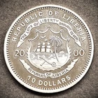 2000 LIBERIA $10 COIN - GETTYSBURG, MEADE & LEE - UNC PROOF .999 COIN  (7906)