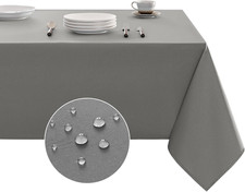Table Cloth Rectangle Waterproof Spill-Proof Wrinkle-Free Tablecloth Washable, K
