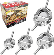 Empanada Maker Press, Stainless Steel Dumpling Maker Set, 2-In-1 Dough Cutter Du