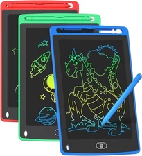 3 Pack LCD Writing Tablet for Kids, 8.5 Inch Colorful Doodle Board 3 Colors 