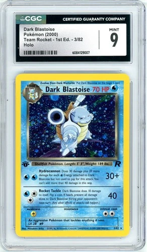 Pokemon Dark Blastoise Team Rocket 1st Edition #3 CGC 9 Mint